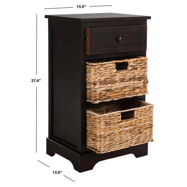 Beachcrest Home Santa Cruz Solid Wood 3Drawer End Table & Reviews